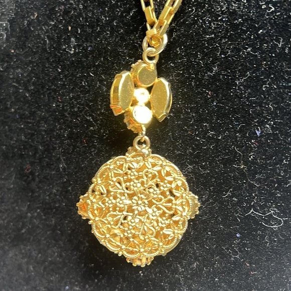 MonnaLuna 15” Blue Green Zirconia Box Chain Necklace Made in Florence Italy - Picture 3 of 6